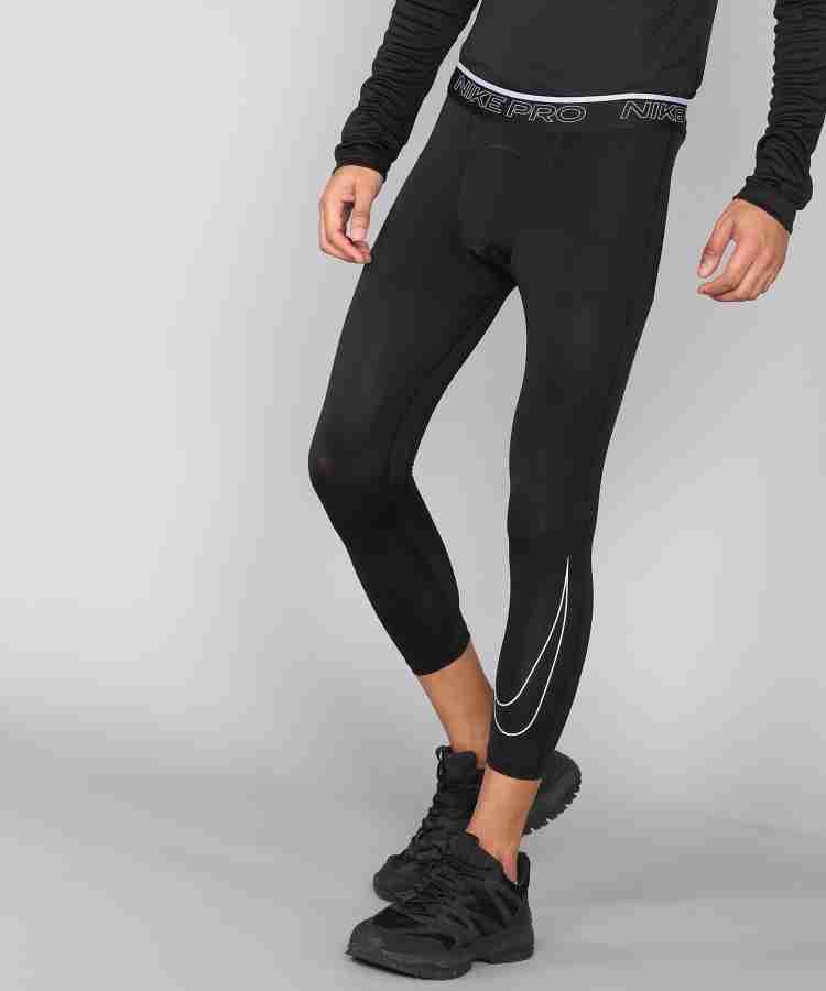 NIKE Solid Men Black Tights - Buy NIKE Solid Men Black Tights Online at  Best Prices in India