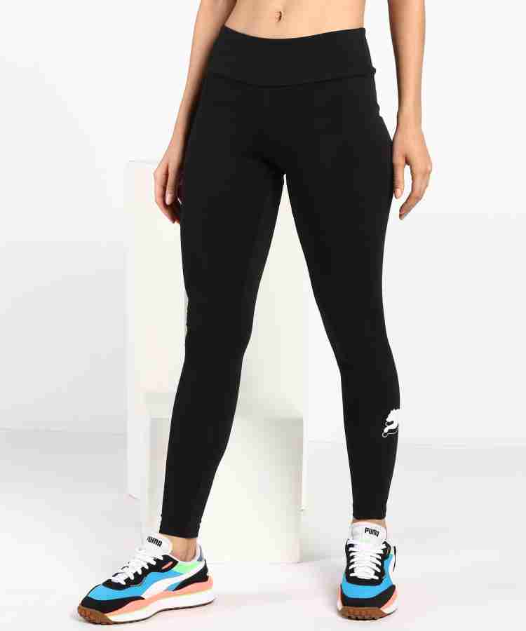 PUMA Printed Women Black Tights - Buy PUMA Printed Women Black Tights  Online at Best Prices in India