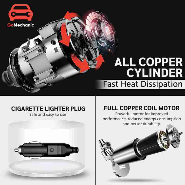 GoMechanic 150 psi Tyre Air Pump for Car Bike Price in India