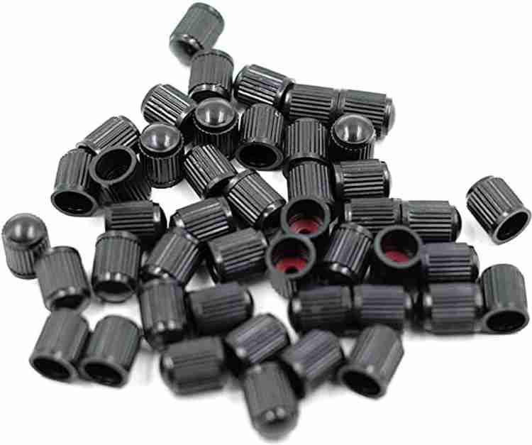 EKRASH Universal Car Bike Tyre Valve Cap Black Tire Valve Stem