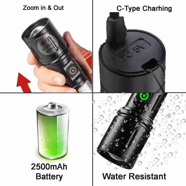 RENMAX Bright Beam Zoom Focus & Cobb Emergency With SOS Red Light Blinker  Metal AL603 Torch Price in India - Buy RENMAX Bright Beam Zoom Focus & Cobb  Emergency With SOS Red