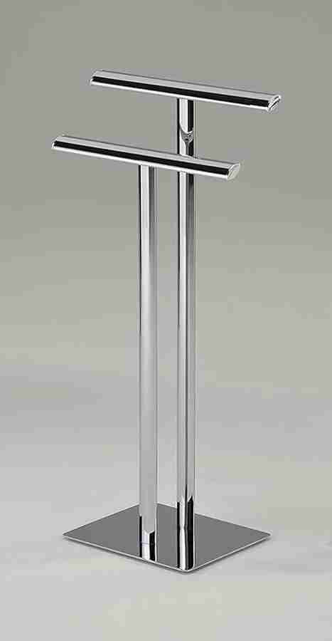 Silver standing towel rack clearance