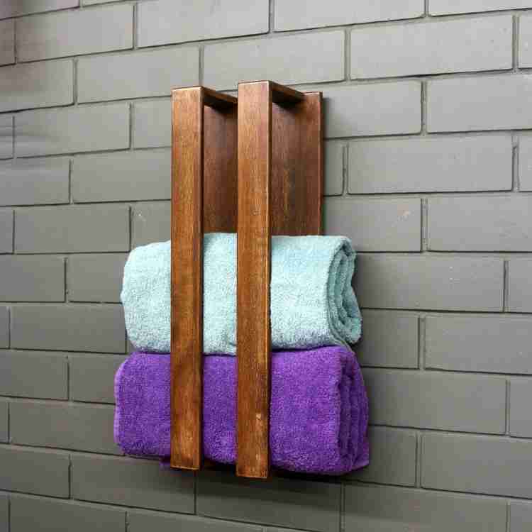 Barish Wall Mount Towel Holder Organiser Superior Finish Unique Contemporary Design Walnut Towel Holder Price in India Buy Barish Wall Mount Towel Holder Organiser Superior Finish Unique Contemporary ...