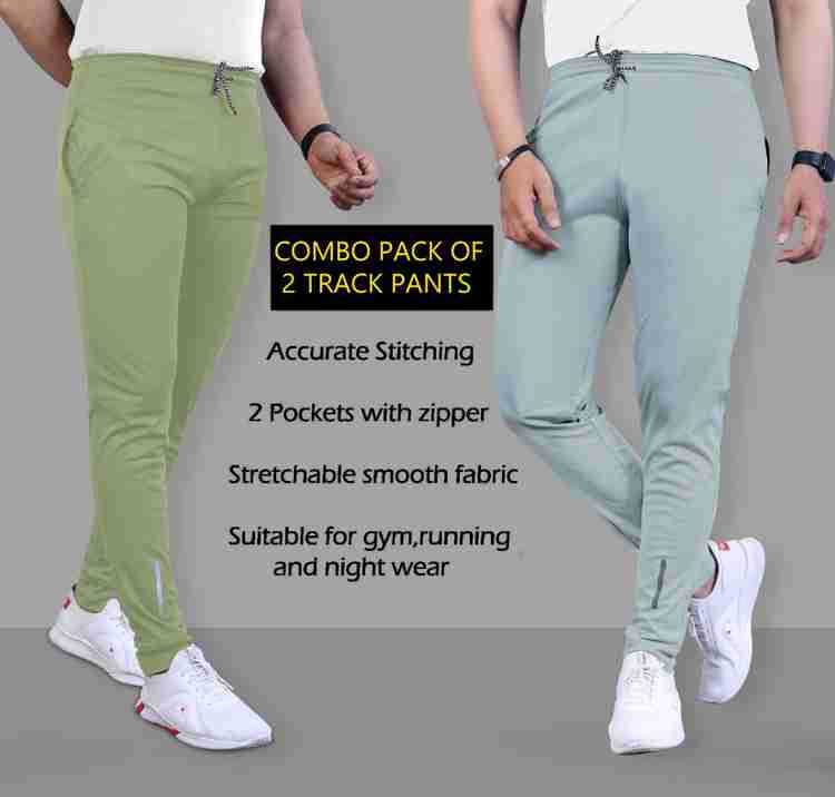 Men's cotton track pants with zipper pockets pack of 3 online