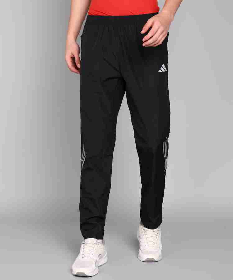 ADIDAS Striped Men Black Track Pants