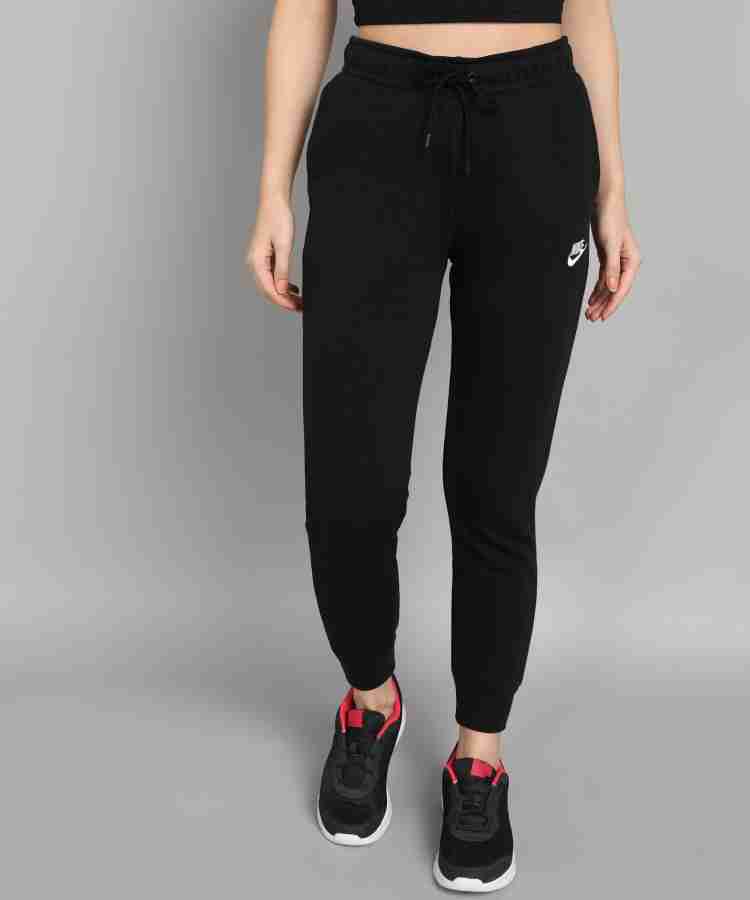 Nike Women's Tech Pack Sportwear Loose Fit Workout Side zip Pants  (Black/Hyper Pink, Large)