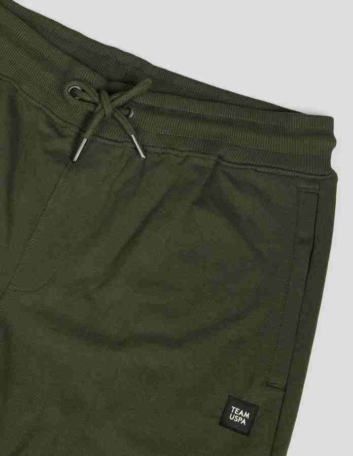 U.S. POLO ASSN. Solid Men Green Track Pants - Buy U.S. POLO ASSN