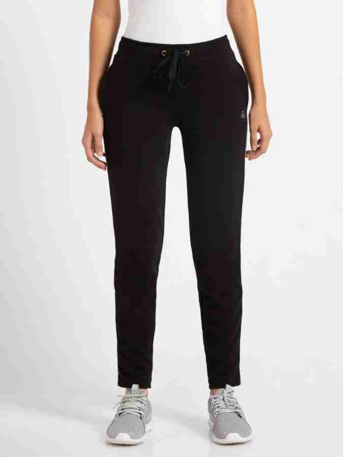 JOCKEY Solid Women Black Track Pants - Buy JOCKEY Solid Women