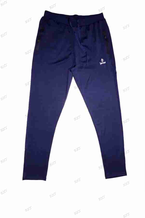 Mens Lower regular side pocket Solid Men & Women Blue Track Pants