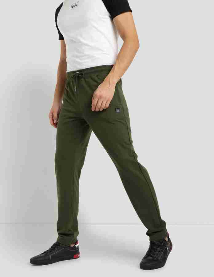 U.S. POLO ASSN. Solid Men Green Track Pants - Buy U.S. POLO ASSN. Solid Men  Green Track Pants Online at Best Prices in India