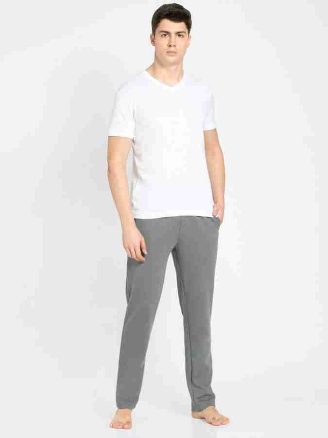 JOCKEY Solid Men Grey Track Pants - Buy JOCKEY Solid Men Grey Track Pants  Online at Best Prices in India