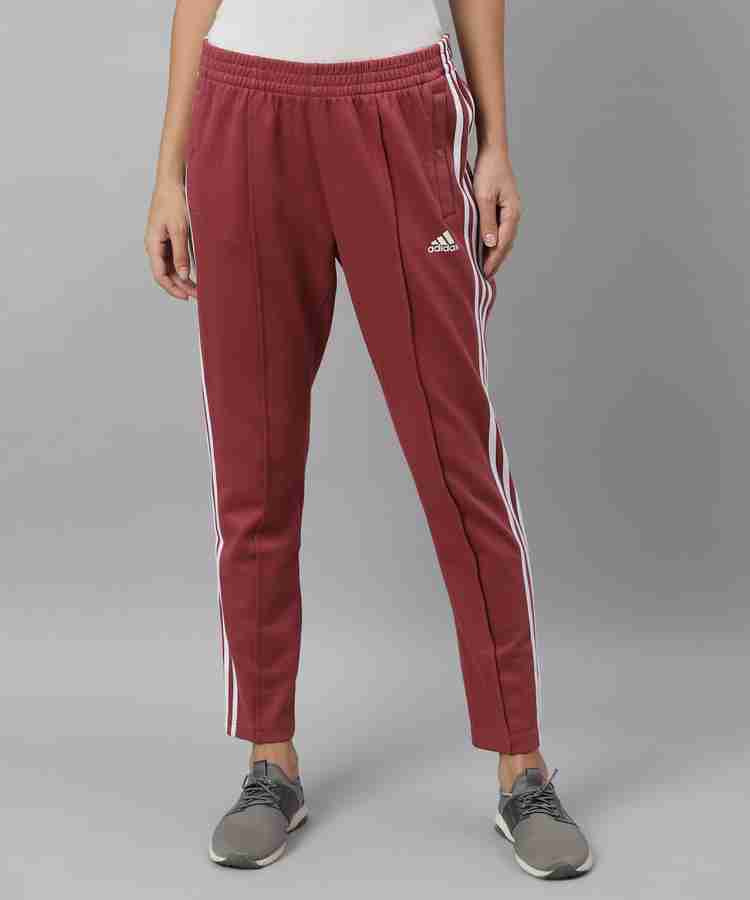 adidas womens red track pants