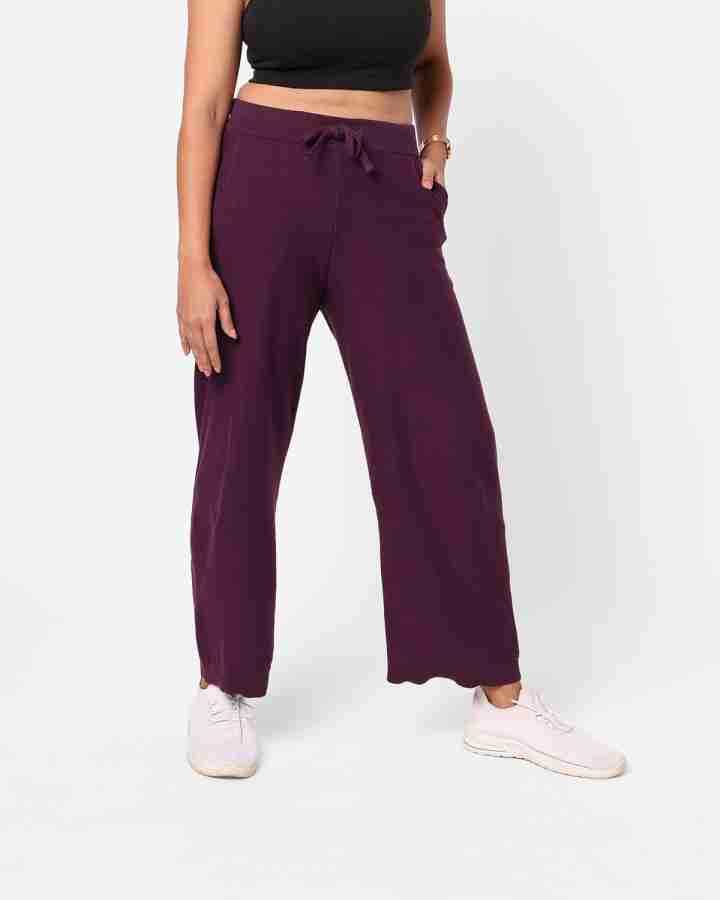 BlissClub Solid Women Purple Track Pants - Buy BlissClub Solid
