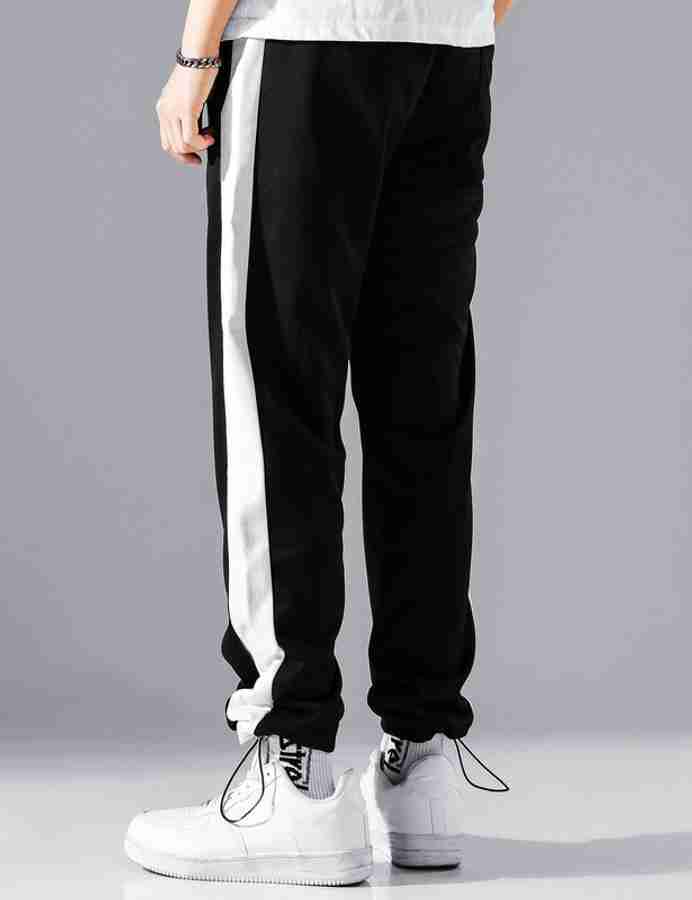 New North Striped Men Black White Track Pants Buy New North
