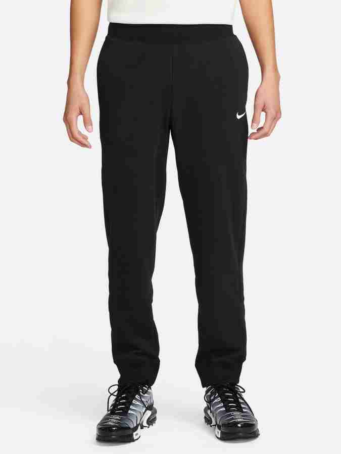Nike solid men's black track pants cheap