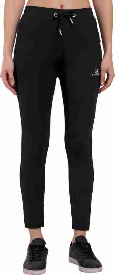 GC GYM CARE Solid Women Black Track Pants - Buy GC GYM CARE Solid Women  Black Track Pants Online at Best Prices in India