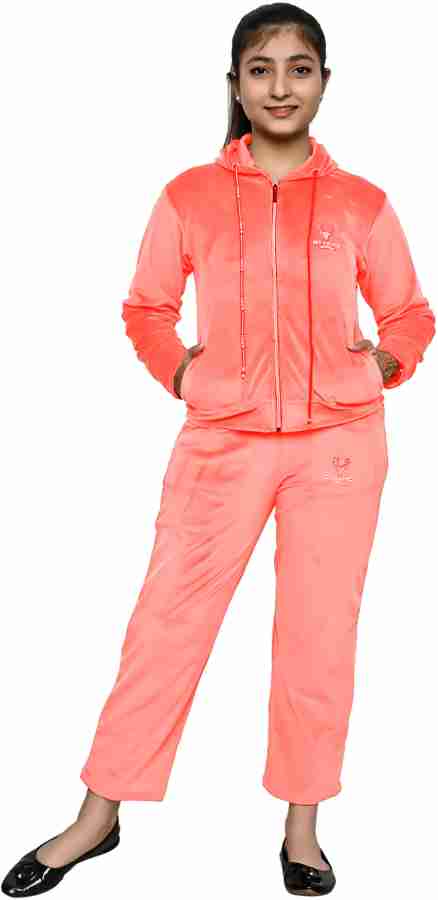 FASHIOFFLY Printed Girls Track Suit - Buy FASHIOFFLY Printed Girls