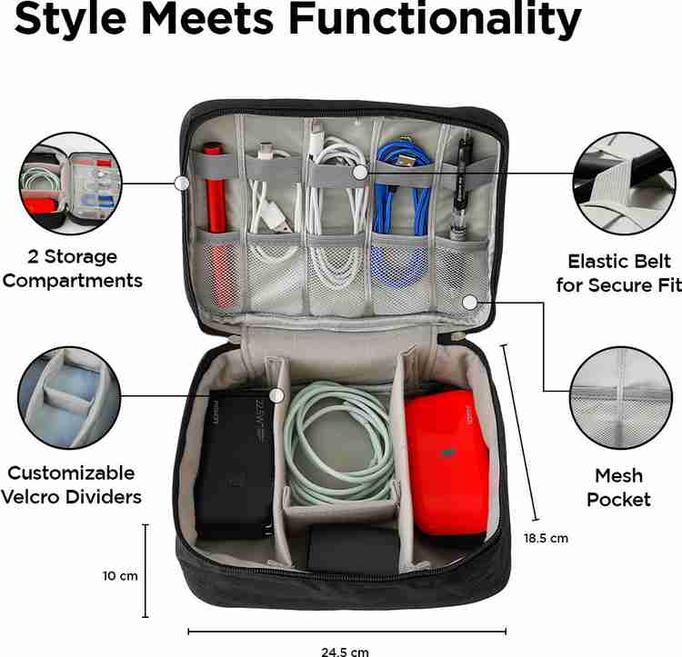UMAI Portable Electronics Accessories Storage Bag organiser for