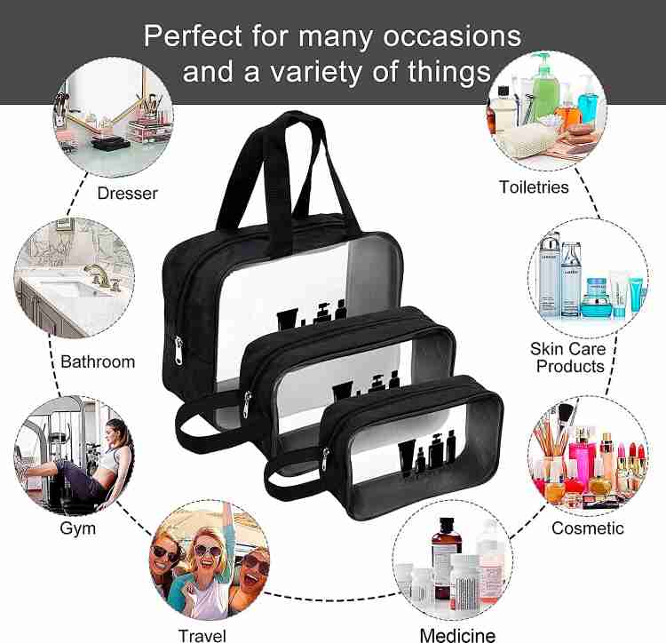 Mens clear travel new arrivals toiletry bag