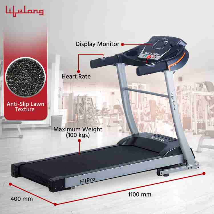 Lifemax 2.5 hp motorized treadmill sale