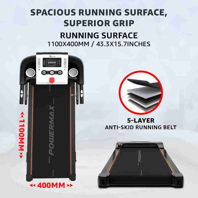 Powermax Fitness TDM 98 4HP Peak USB AUX Connection LED Heart Rate Sensor Foldable Home Use Treadmill Buy Powermax Fitness TDM 98 4HP Peak USB AUX Connection LED Heart Rate Sensor Foldable Home Use Tr...