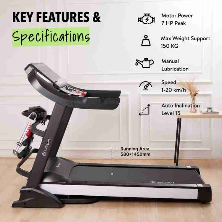 Treadmill max best sale weight 150kg