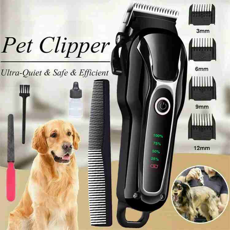 UYTR Pet Clippers Professional Dog Grooming kit Adjustable Low Noise Trimmer Fully Waterproof Trimmer 120 min Runtime 4 Length Settings Price in India Buy UYTR Pet Clippers Professional Dog Grooming k...