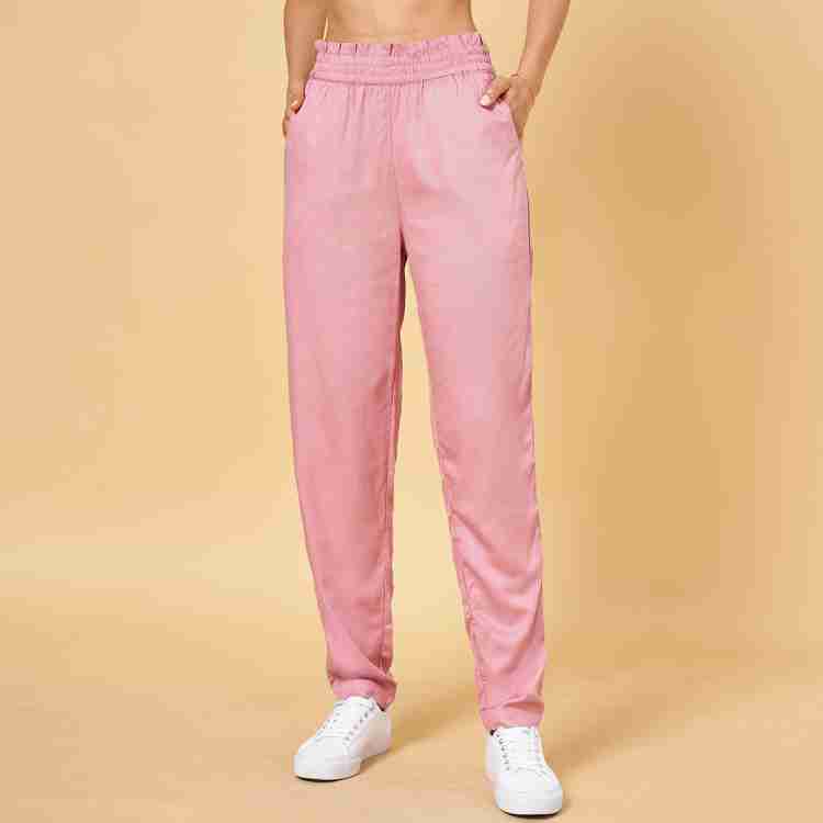 Honey By Pantaloons Relaxed Women Pink Trousers - Buy Honey By Pantaloons  Relaxed Women Pink Trousers Online at Best Prices in India