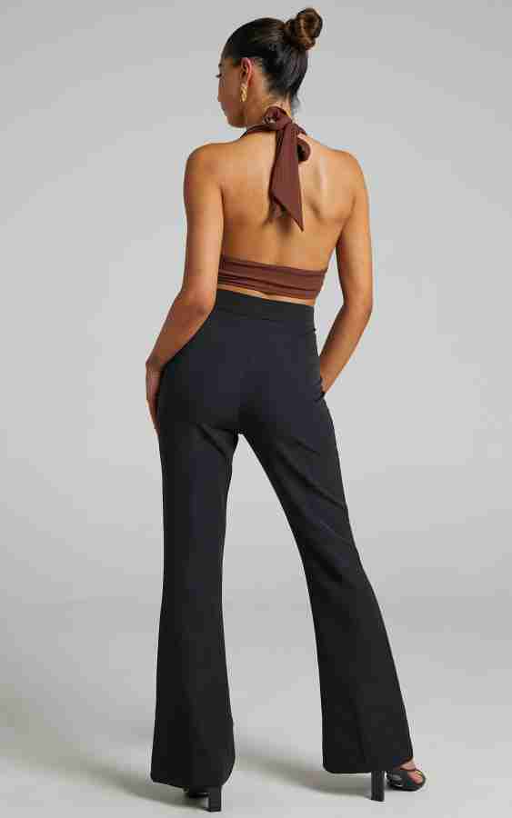 FUBACK Regular Fit Women Black Trousers - Buy FUBACK Regular Fit