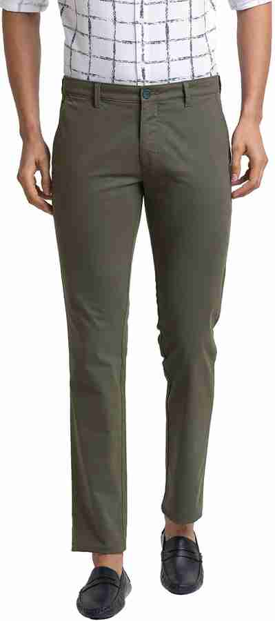 Parx Men authentic Brown Tapered Fit Solid