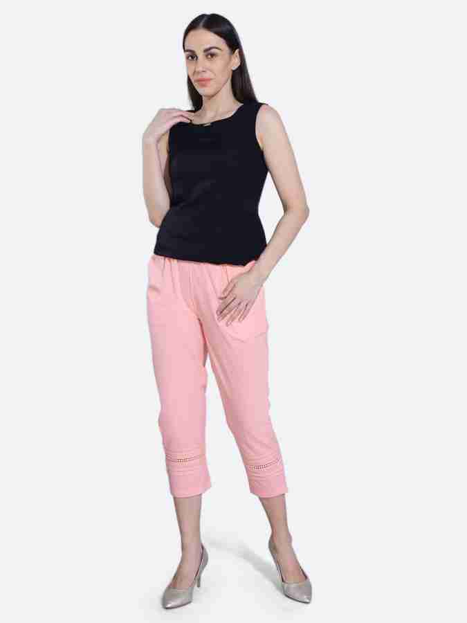 Buy Pink Trousers & Pants for Women by Fck-3 Online