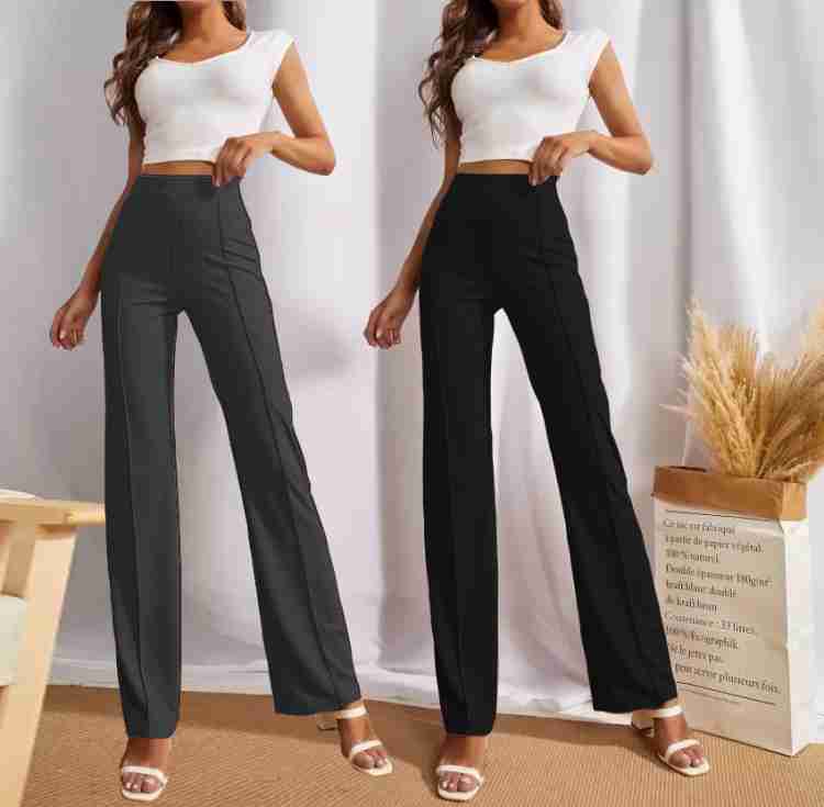 Site Kilani Black/Grey Ladies trousers, Size 6 L31