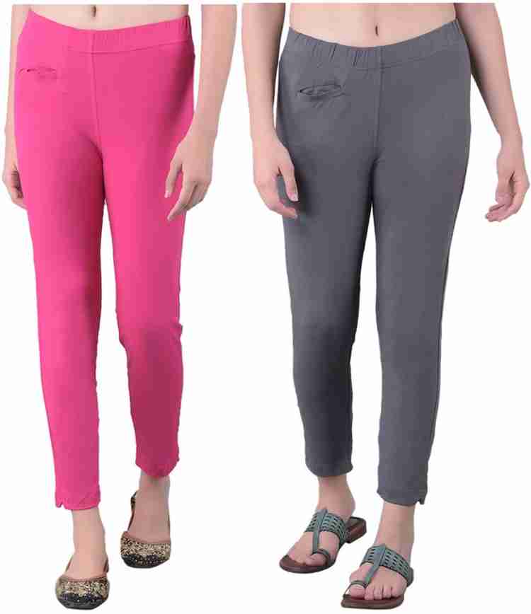 Comfort Lady Regular Fit Women Pink Grey Trousers Buy Comfort
