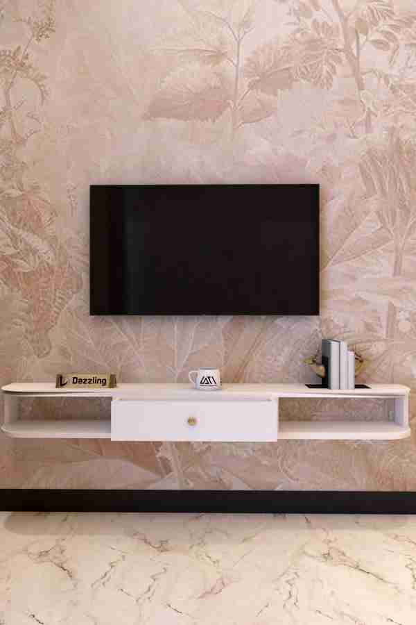 Buy Caden Engineered Wood Wall-Mounted Tv Unit with Open Shelves (Exotic  Teak Frosty White) Online in India at Best Price - Modern TV Units and  Stands - Living Cabinets - Living Room