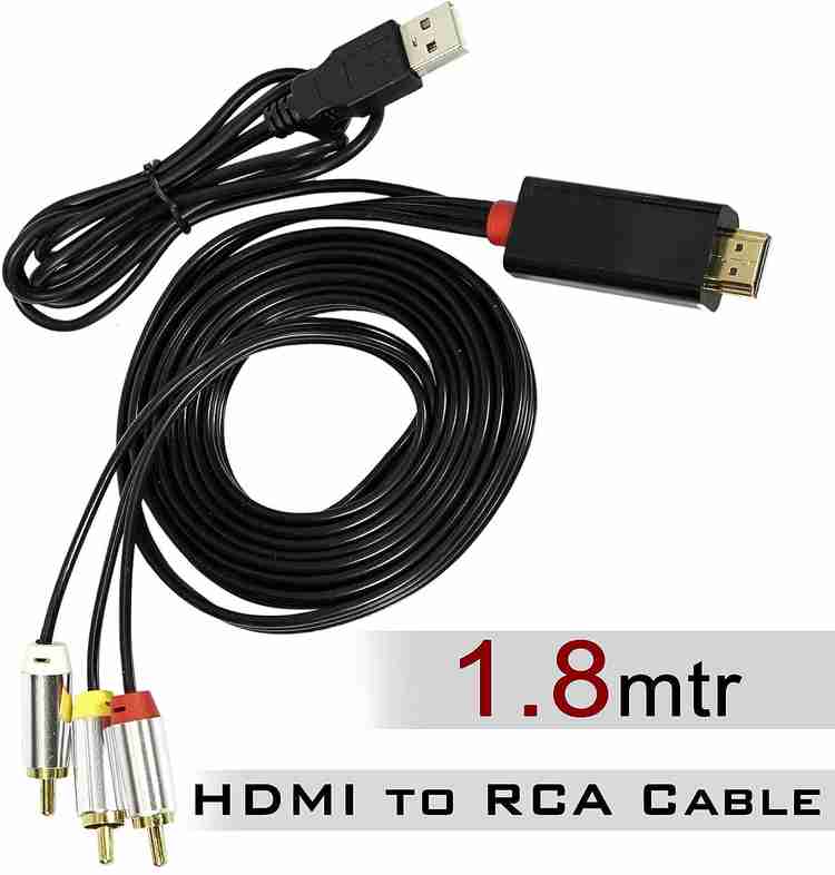 STORITE TV out Cable HDMI to 3 RCA Converter HDMI to AV