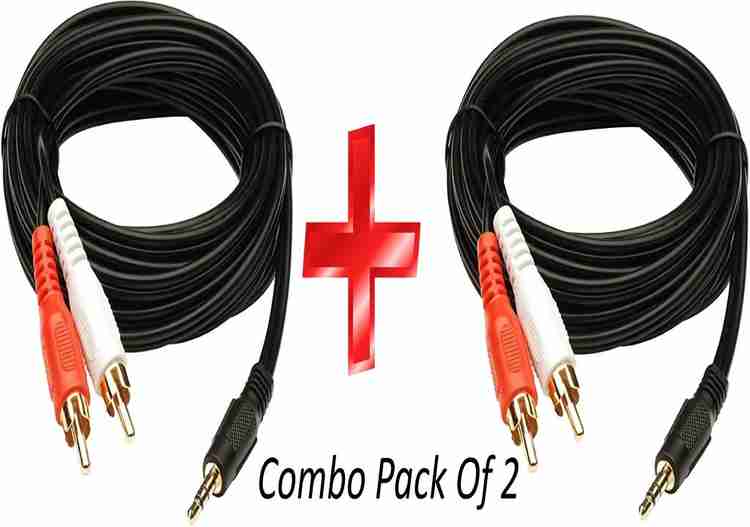 BUNAS TV out Cable AV Male to 2 Male RCA Audio Video TV Out Cable Copper Inside BUNAS Flipkart