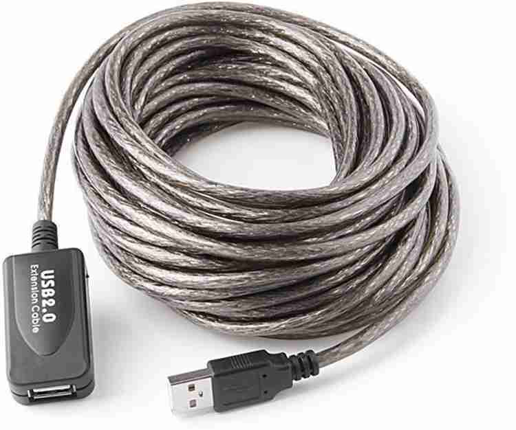 LipiWorld TV out Cable USB 2.0 Active Extension Repeater Cable Male to Female Cord Adapter For All extend USB devices printer Scanners Mouse Keyboard