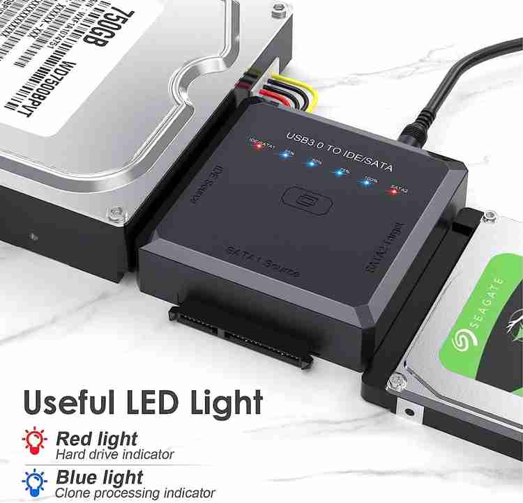 microware USB 3.0 to SATA IDE Adapter External Hard Drive for Universal 2.5 3.5 SSD USB Adapter microware Flipkart