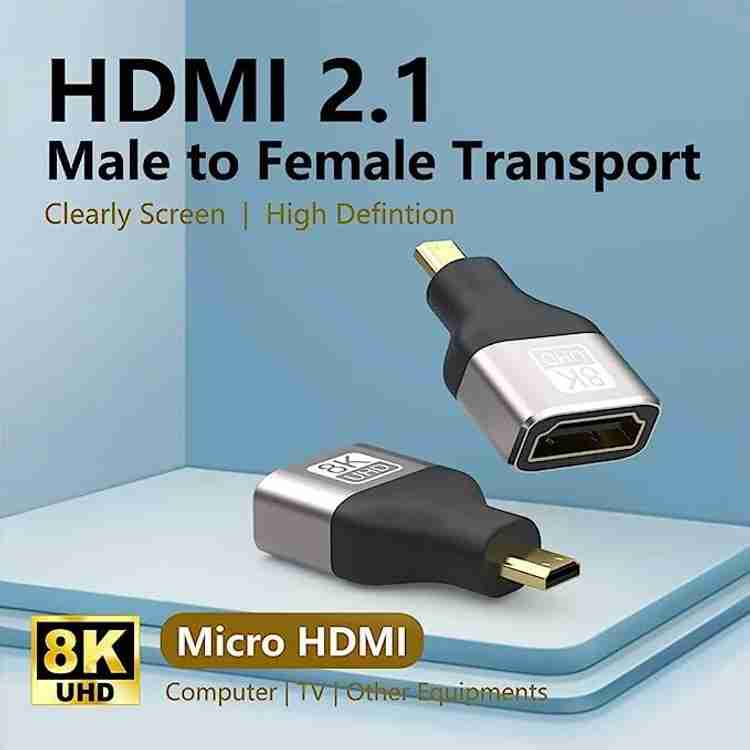 RuhZa 8k Micro HDMI to HDMI Adapter Standard Micro HDMI Adapter