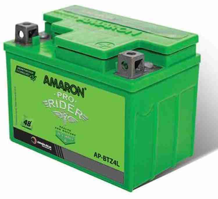 Amaronbattery AMARON PRO Bike Rider 2 Wheeler Battery APBTZ4L ABR PR APBTZ4L 4 Ah Battery for Bike Price in India Buy Amaronbattery AMARON PRO Bike Rider 2 Wheeler Battery APBTZ4L ABR PR APBTZ4L