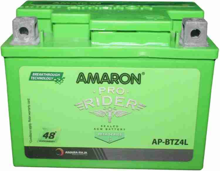 amaron AP BTZ4 4 Ah Battery for Bike Price in India Buy amaron AP BTZ4 4 Ah Battery for Bike online at Flipkart