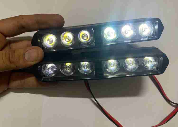 Auto MT 2PC SET WHITE ONLY Flashing Blinking Light Bar 6 LED 36W Bright Strobe Lights Back Up Lamp Car Motorbike Truck Van LED 12 V 24 W