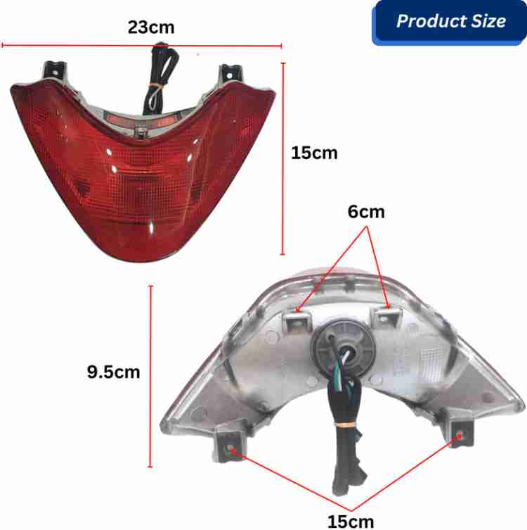 Hero passion pro tail light best sale cover price