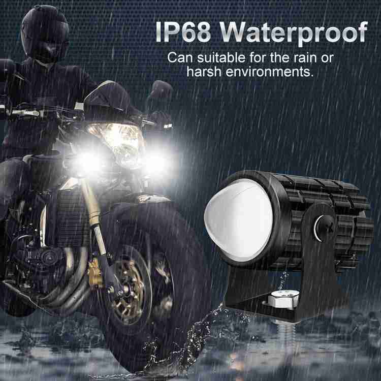 SRPHERE Universal Motorcycle LED HeadLight Spotlights Projector