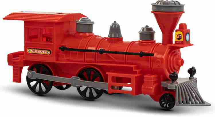 baybee Steam Engine Pull and Go Train Toys for Kids with Light 2 Years Boy Girl Red Steam Engine Pull and Go Train Toys for Kids with Light 2 Years Boy Girl Red