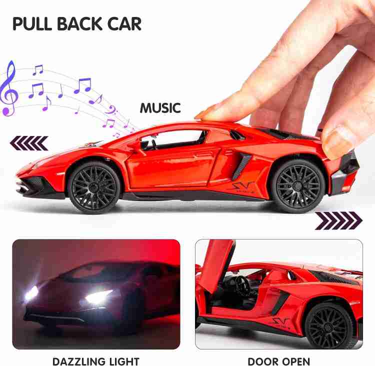 Galactic Alloy Metal Lambor Aventador SV Car Diecast Model Car Toy