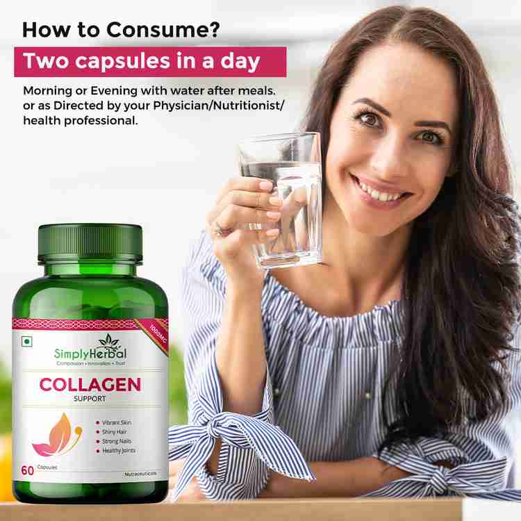 Simply Herbal Collagen Supplement for Healthy Skin Shiny Hair