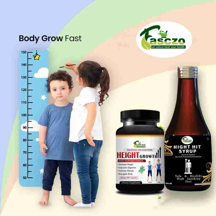 Fasczo Hight Hit Syrup Height Growth Capsules For Helps support