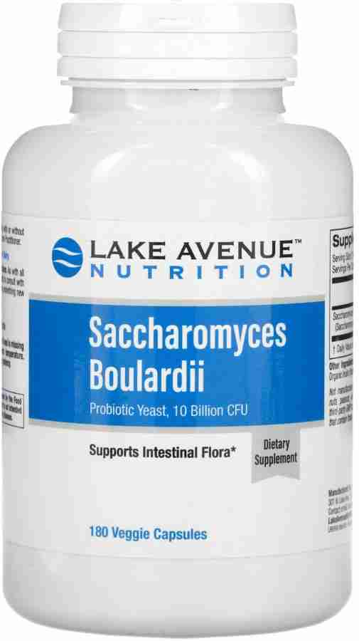 Lake Avenue Nutrition Saccharomyces Boulardii, 10 Billion CFU, 180 Veggie  Capsules