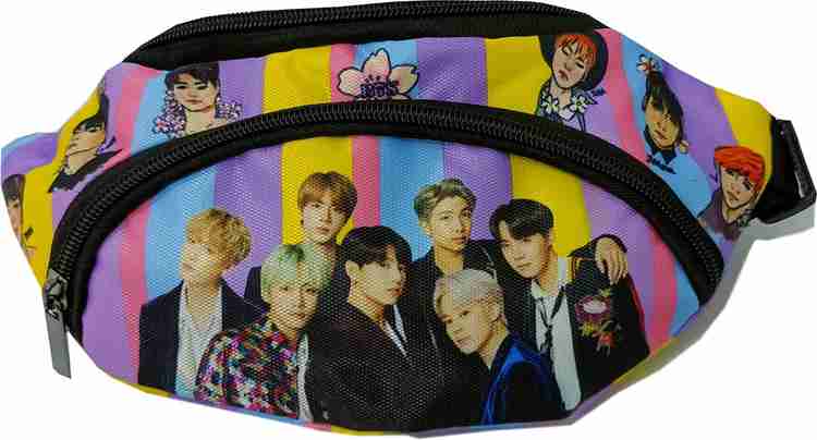 KIDOS BTS GROUP PRINTED WAIST BAG MULTI COLOR WAIST BAG BLACK Price in India Flipkart